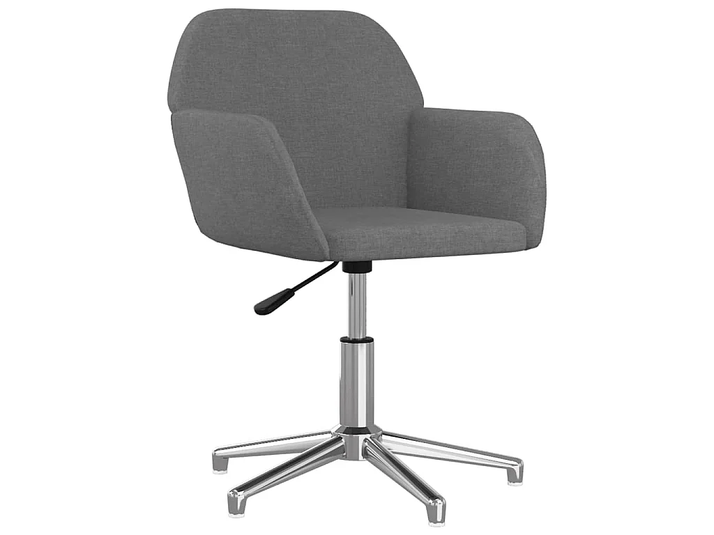 Chaise pivotante de bureau Gris clair Tissu