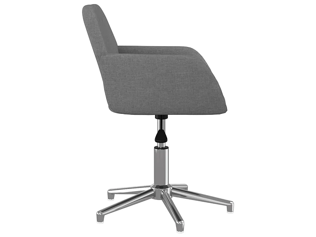 Chaise pivotante de bureau Gris clair Tissu