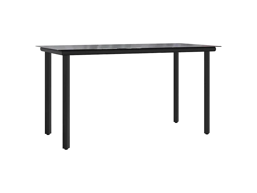 Set da Pranzo da Giardino 9 pz in Polyrattan e Acciaio