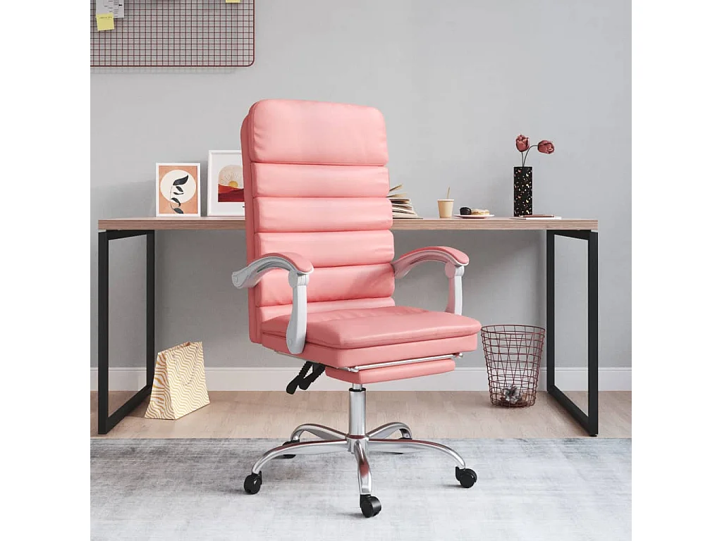 Fauteuil de massage inclinable de bureau Rose Similicuir