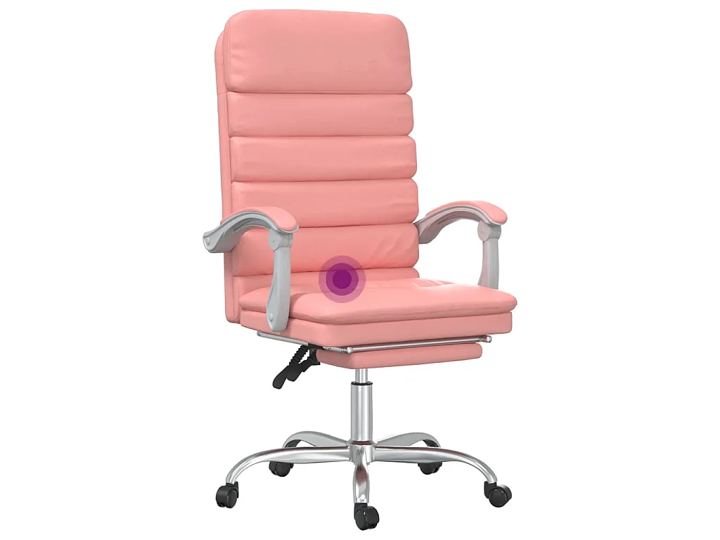 Fauteuil de massage inclinable de bureau Rose Similicuir