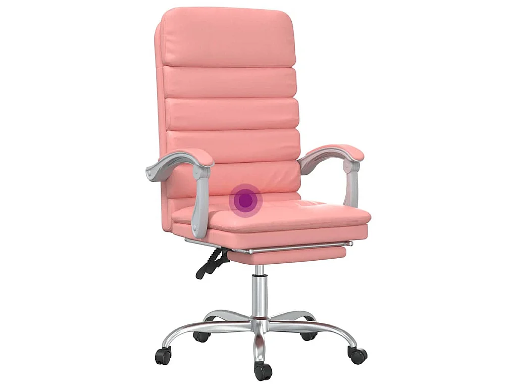 Fauteuil de massage inclinable de bureau Rose Similicuir