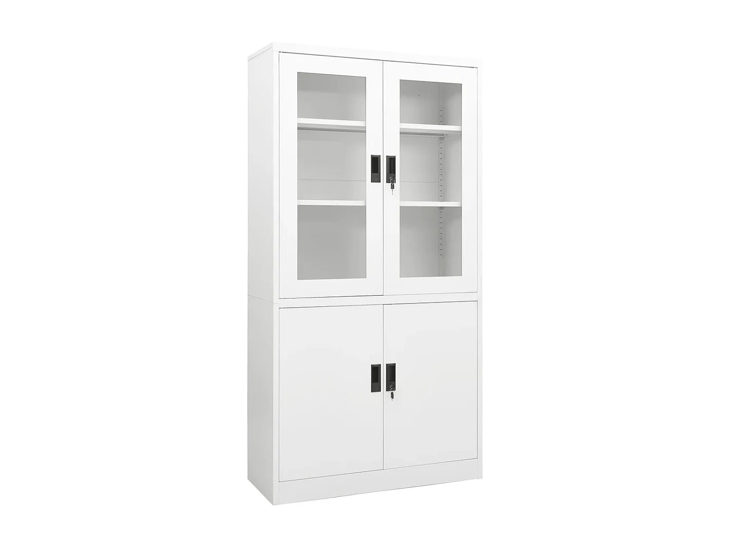 Armoire de bureau Blanc 90x40x180 cm Acier