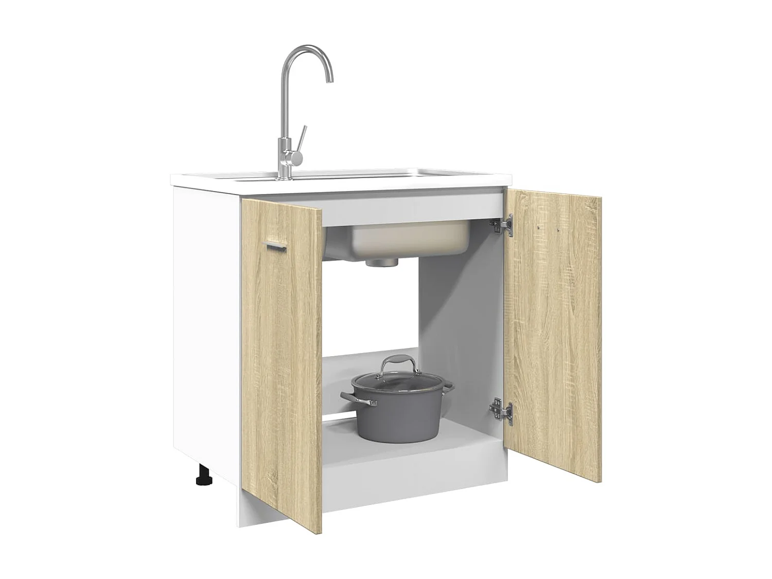 Unterschrank Lyon Sonoma-Eiche 80x46x81,5 cm Holzwerkstoff