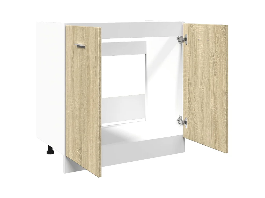 Onderkast Lyon 80x46x81,5 cm bewerkt hout sonoma eikenkleurig