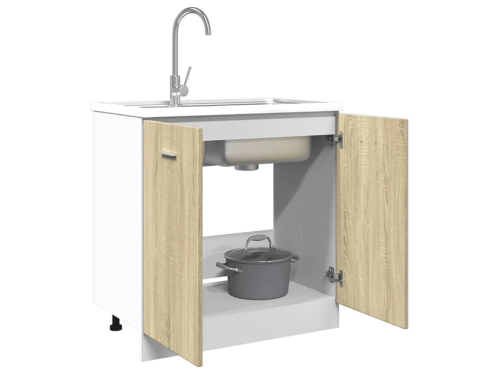 Unterschrank Lyon Sonoma-Eiche 80x46x81,5 cm Holzwerkstoff