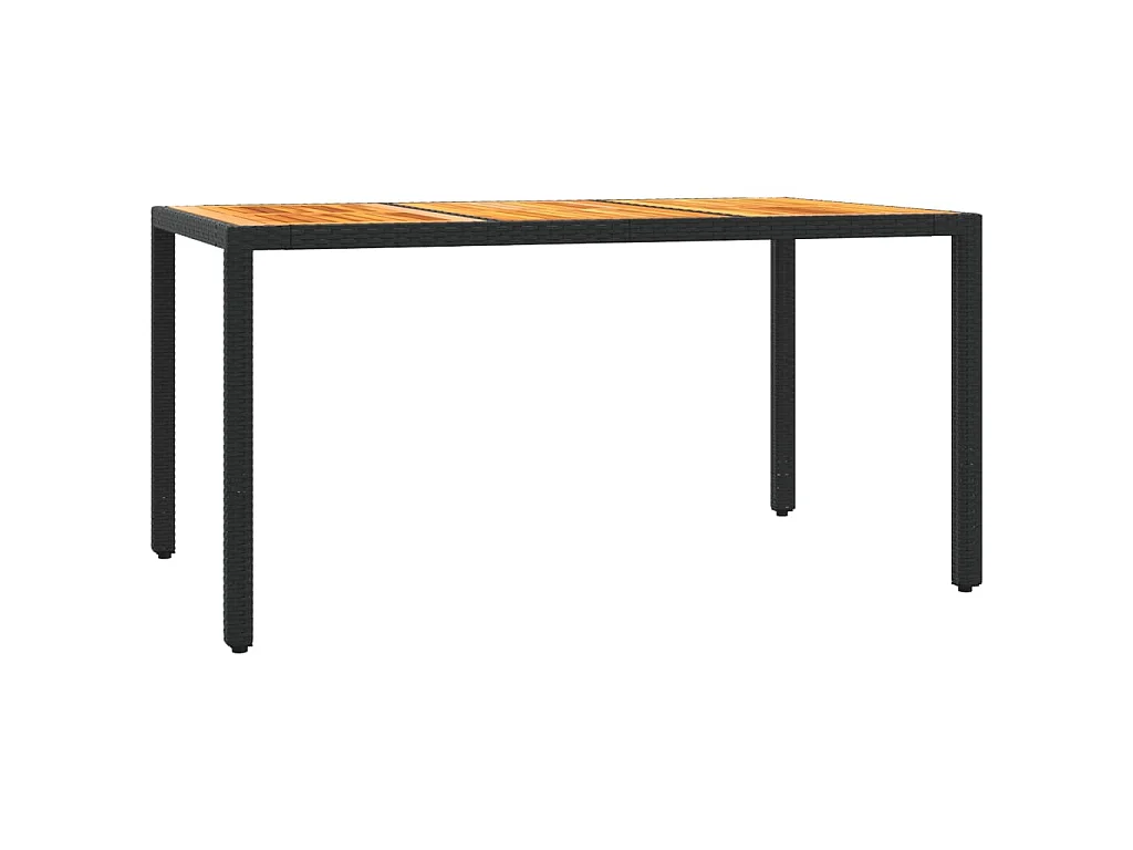 7-delige Tuinset met kussens poly rattan zwart