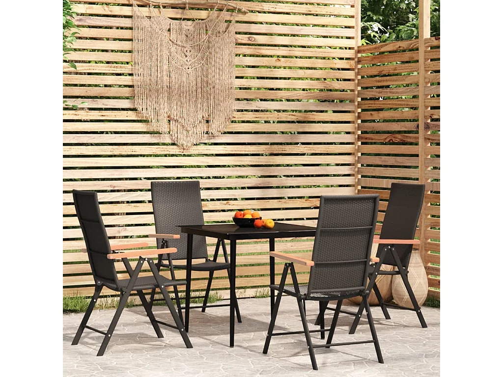 5-delige Tuinset zwart