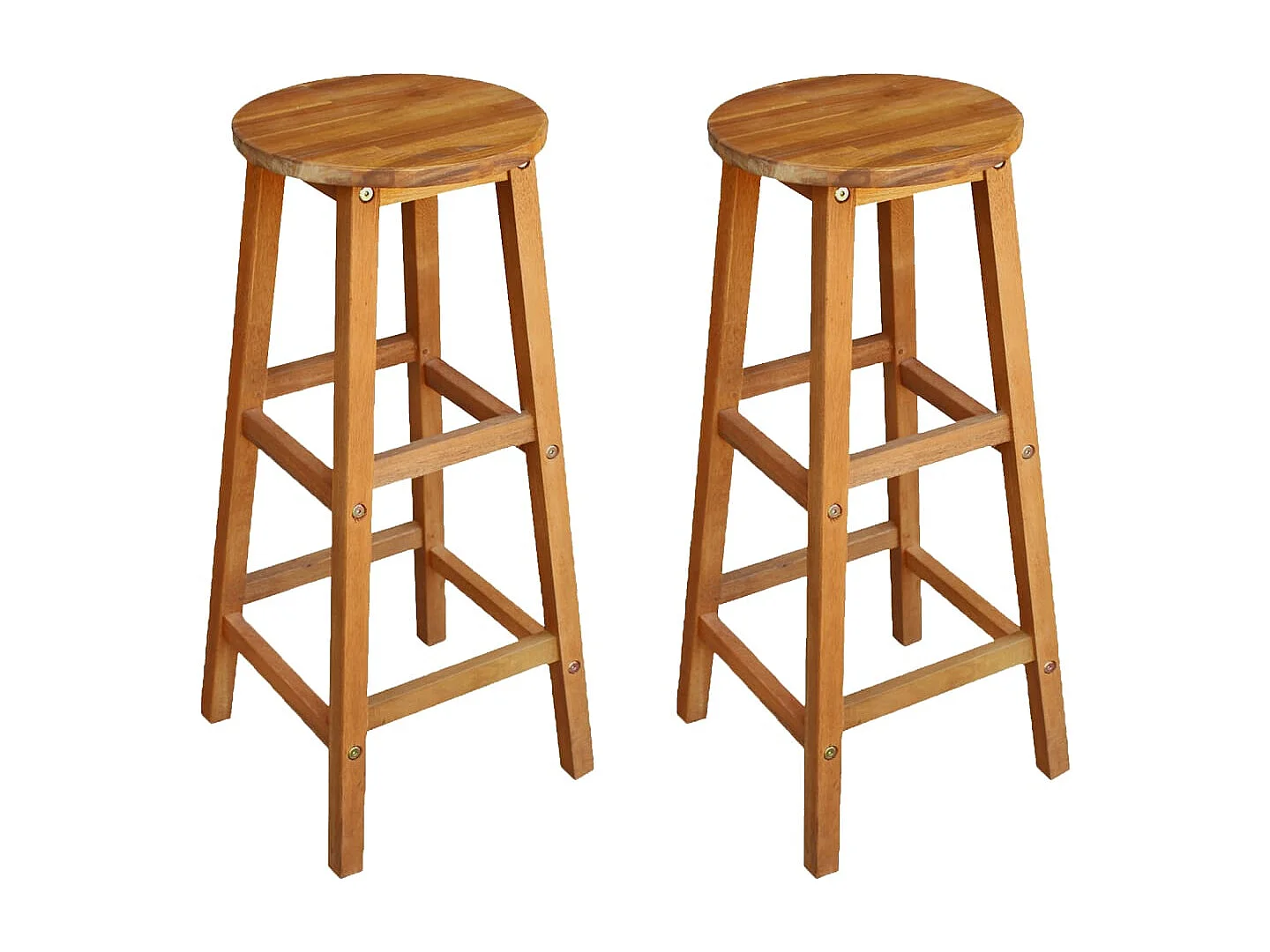 Ensemble de bar de balcon 3 pcs Bois d'acacia massif