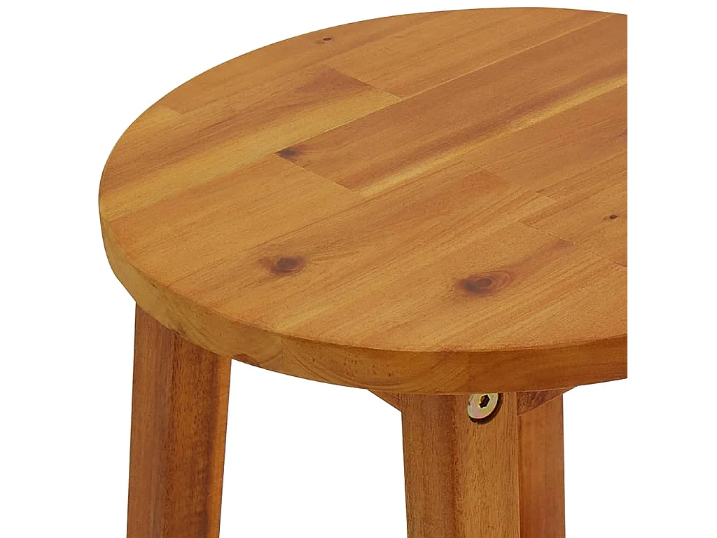 Juego muebles de bar de balcón 3 piezas madera maciza de acacia