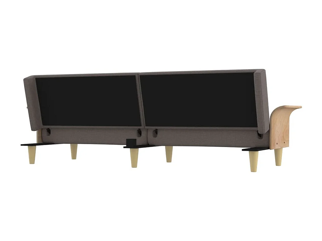 Canapé-lit avec accoudoirs taupe tissu