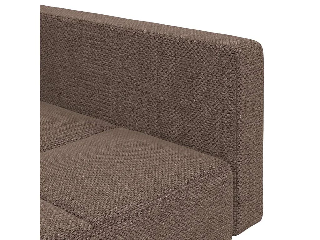 Schlafsofa 2-Sitzer mit 2 Kissen Taupe Stoff