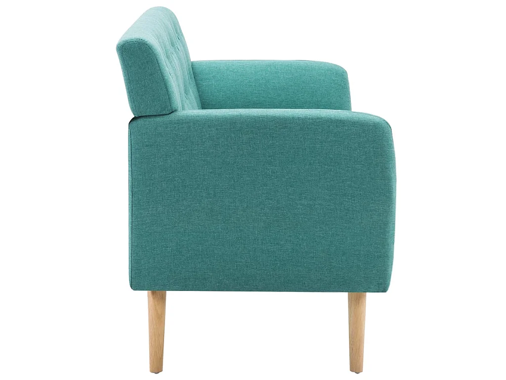 Sofá de 3 plazas tapizado de tela verde 172x70x82 cm