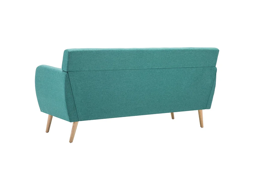 Sofá de 3 plazas tapizado de tela verde 172x70x82 cm