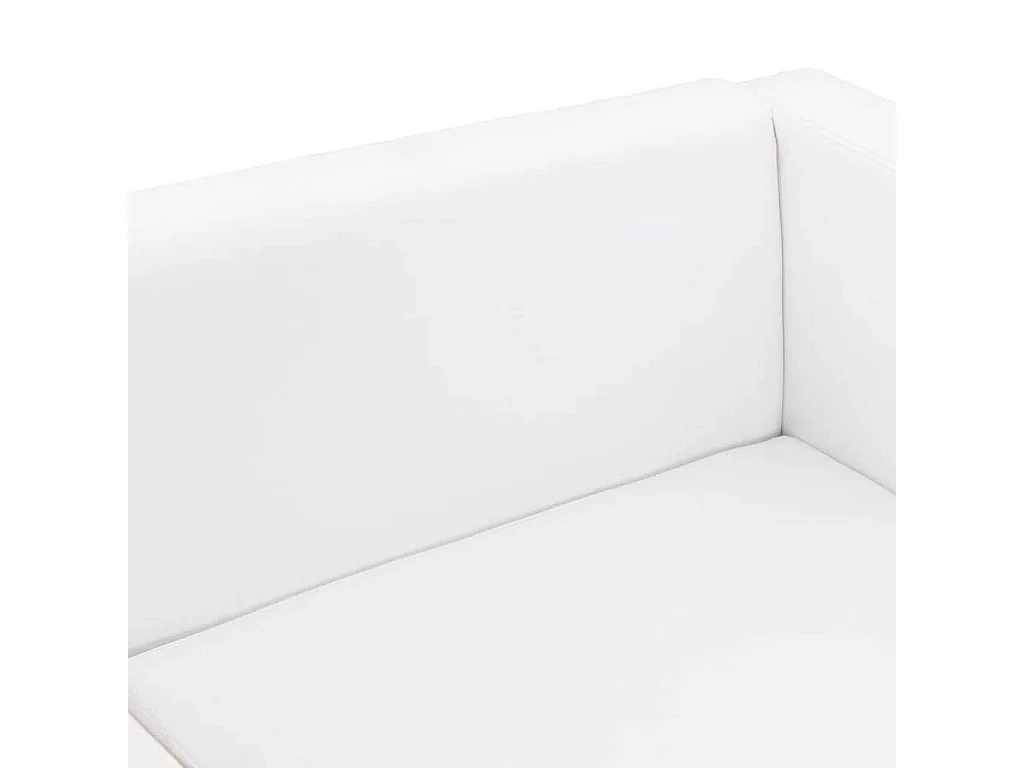 Canapé 3 places en cuir blanc