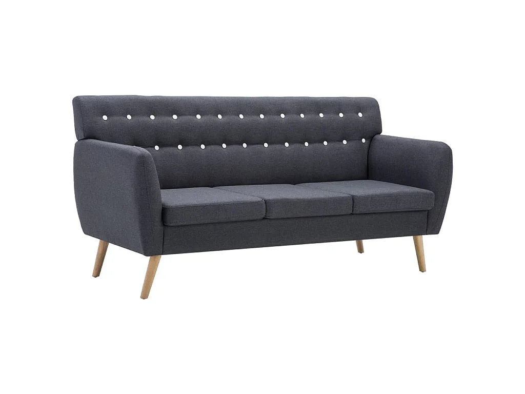 3-Sitzer-Sofa Stoff 172x70x82 cm Dunkelgrau