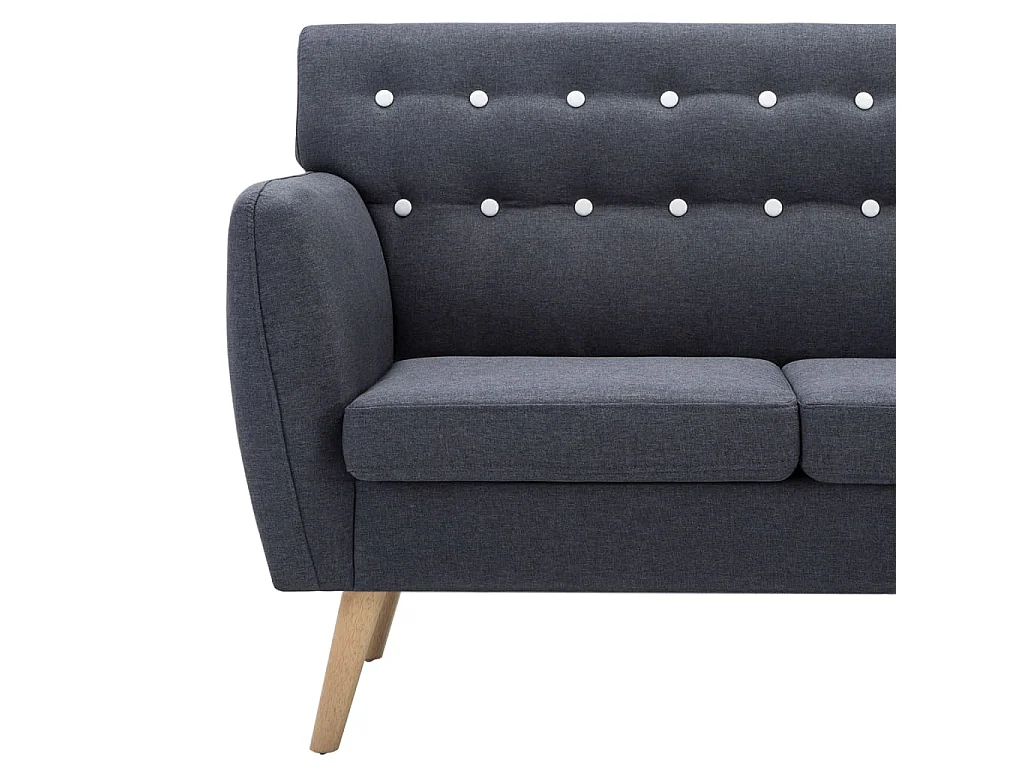 3-Sitzer-Sofa Stoff 172x70x82 cm Dunkelgrau