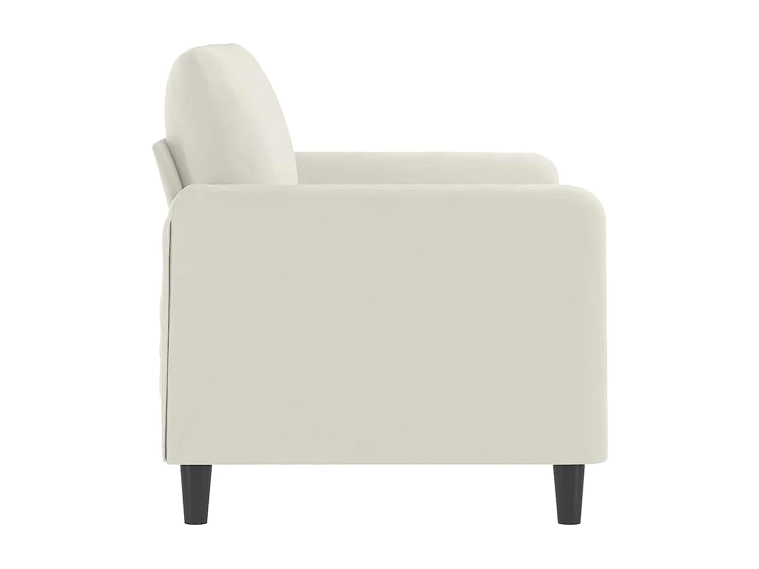 Canapé à 2 places Crème 120 cm Velours