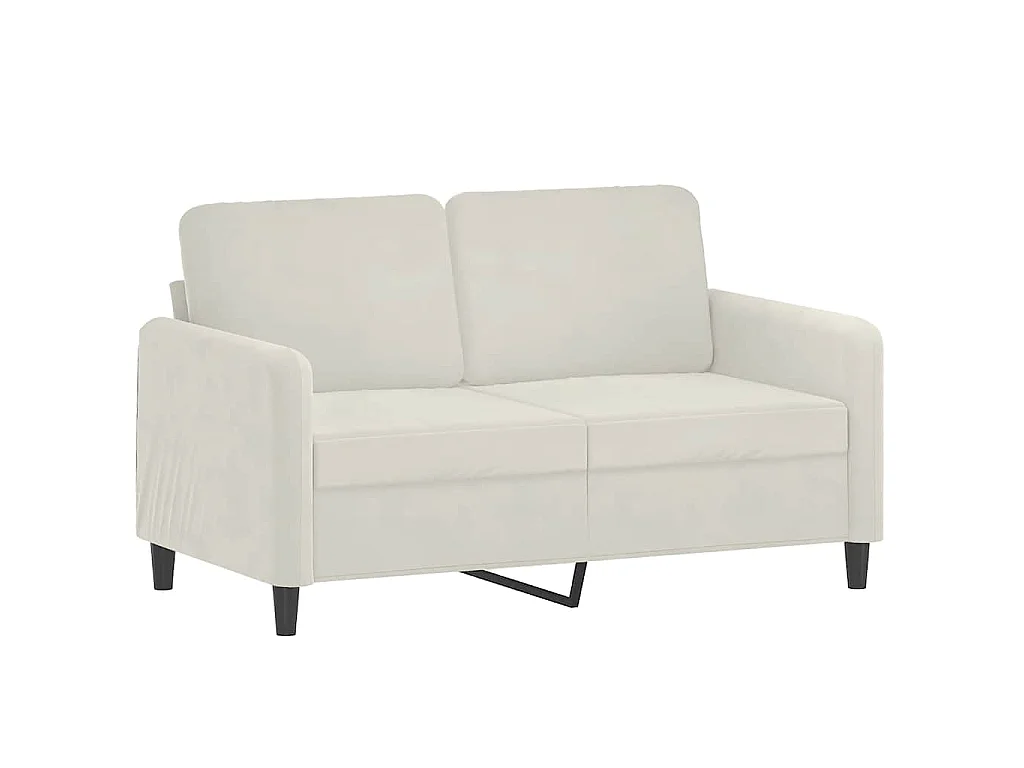 2-Sitzer-Sofa Creme 120 cm Samt