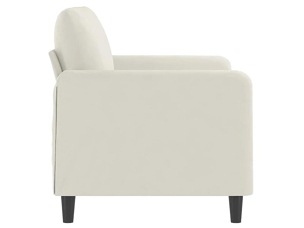 2-Sitzer-Sofa Creme 120 cm Samt