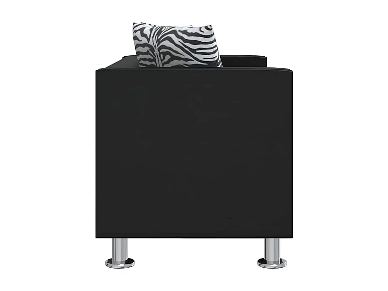 Canapé à 2 places Cuir synthétique Noir