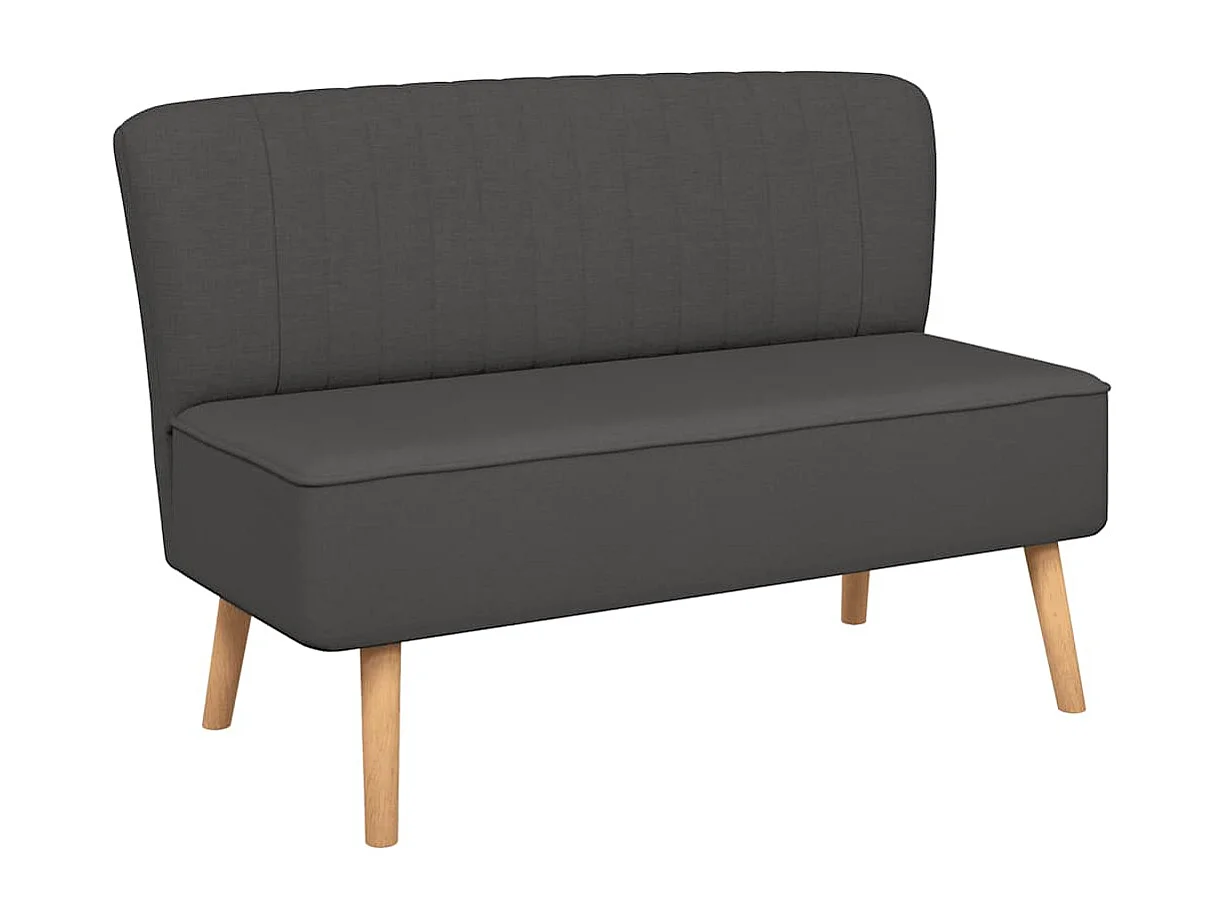 Sofá tecido 117x55,5x77 cinzento-escuro