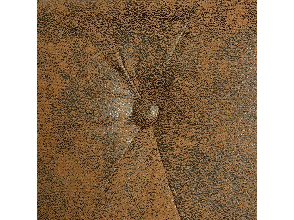 Chesterfield-Sofa 3-Sitzer Kunstleder Braun