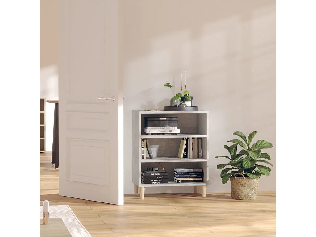 Buffet gris béton 57x35x70 cm bois d'ingénierie