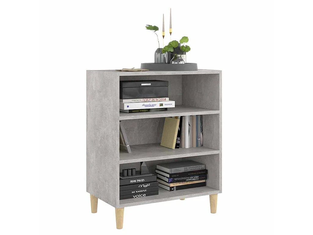 Buffet gris béton 57x35x70 cm bois d'ingénierie