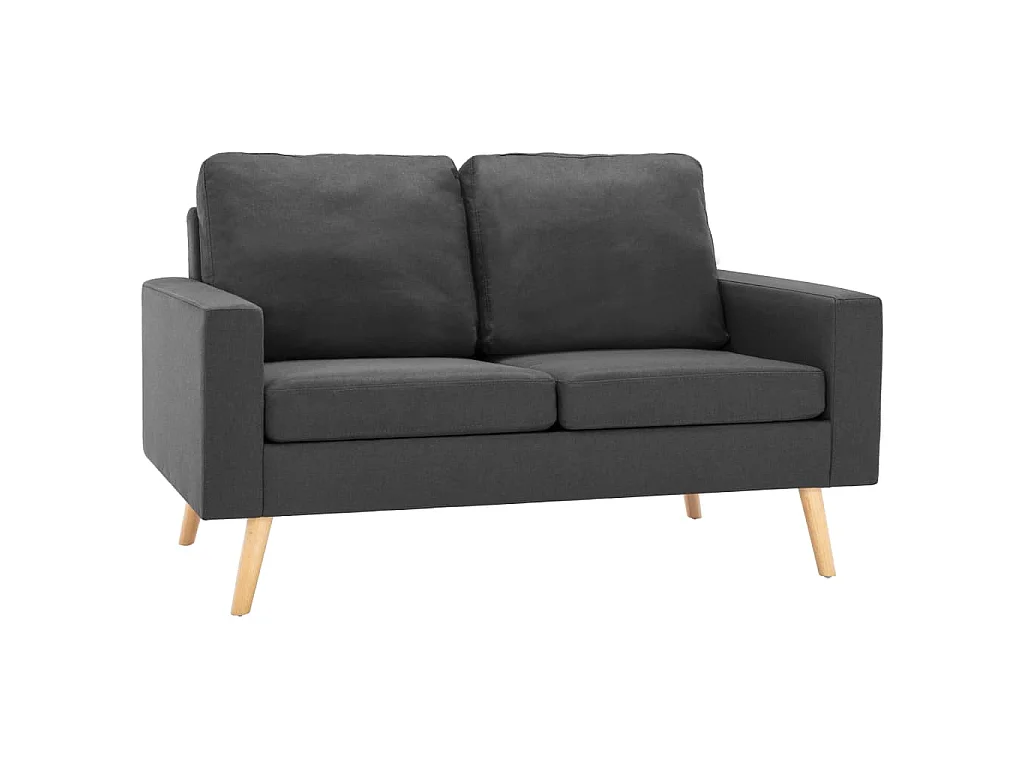 Tweezitsbank stof donkergrijs