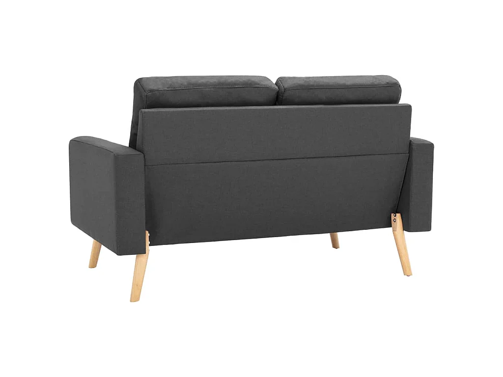 Tweezitsbank stof donkergrijs