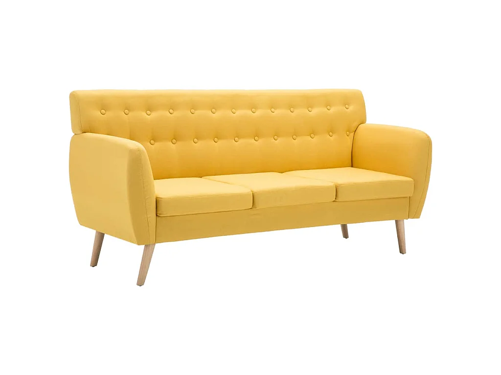 3-Sitzer-Sofa Stoff 172x70x82 cm Gelb