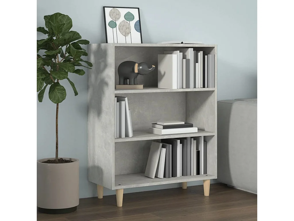 Buffet Gris béton 69,5x32,5x90 cm Bois d'ingénierie