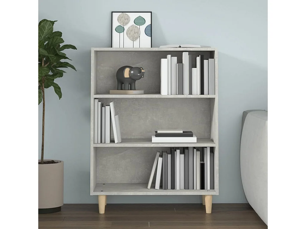 Buffet Gris béton 69,5x32,5x90 cm Bois d'ingénierie