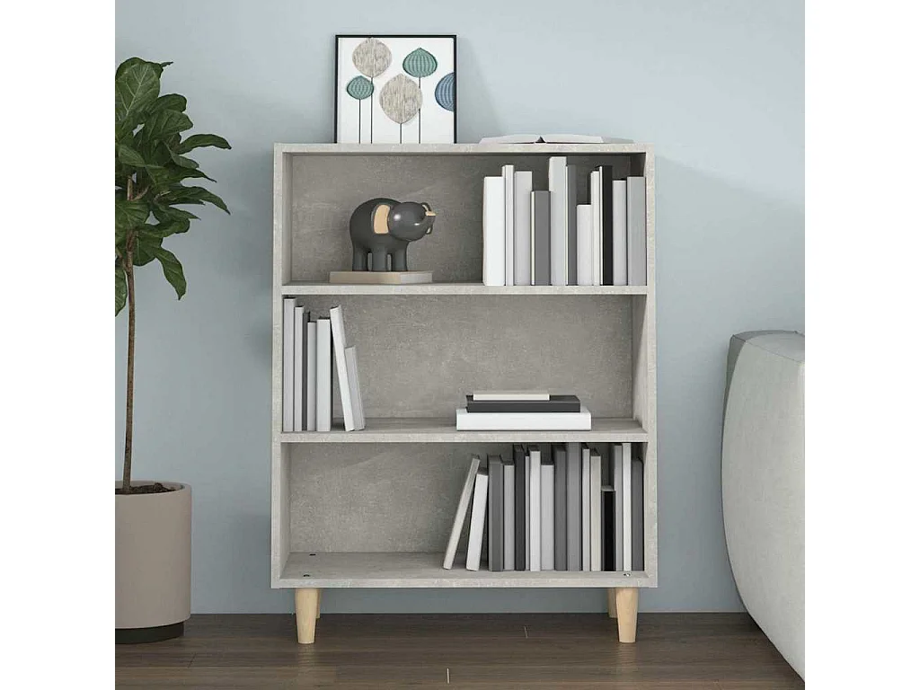 Buffet Gris béton 69,5x32,5x90 cm Bois d'ingénierie