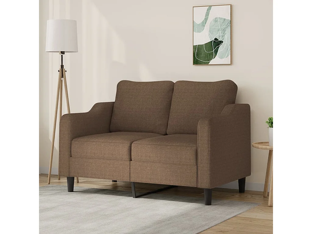 Tweezitsbank 120 cm stof bruin