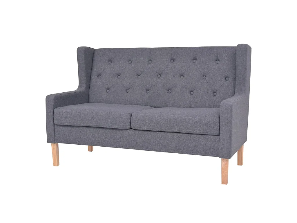 Canapé à 2 places Tissu Gris