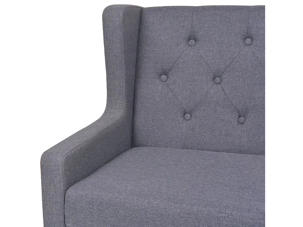 Canapé à 2 places Tissu Gris