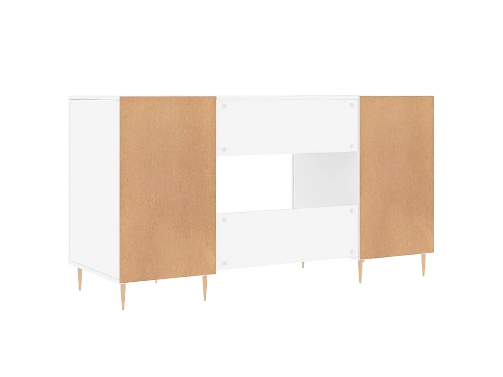 Bureau blanc 140x50x75 cm bois d'ingénierie