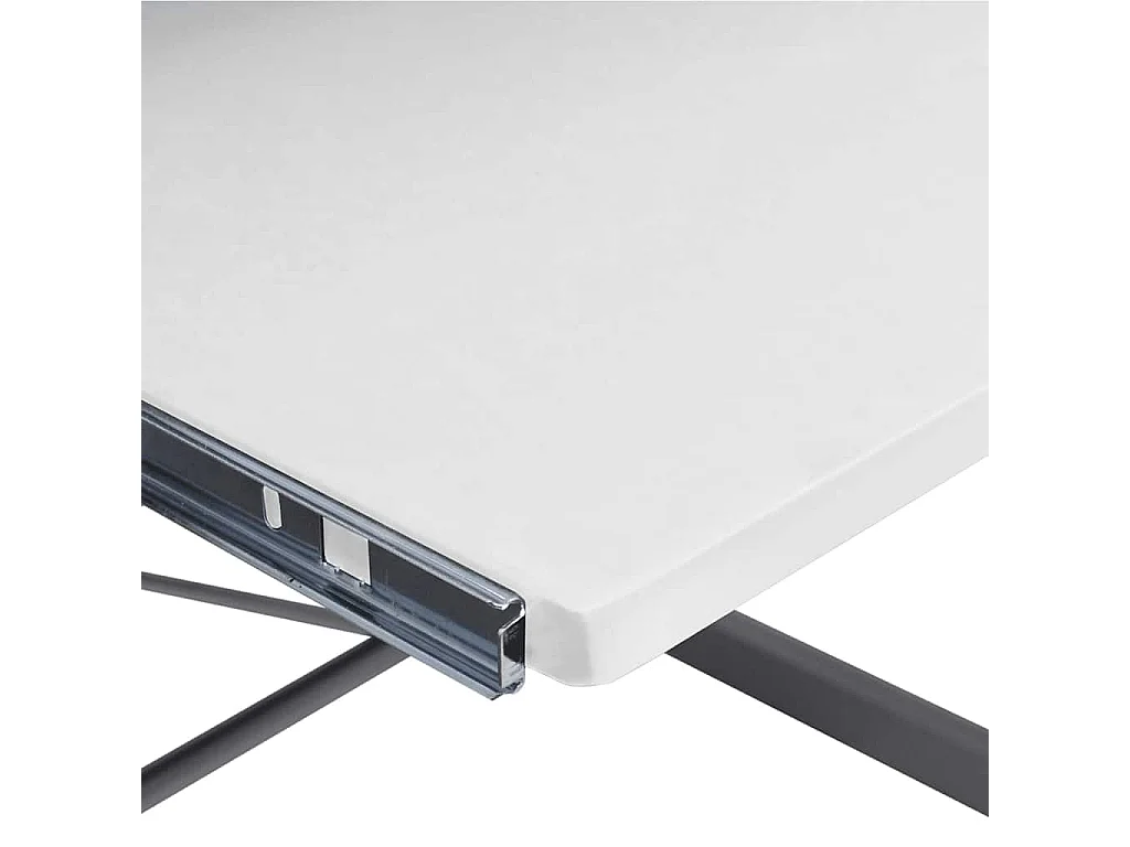 Eck-Computertisch Weiß 132x112x99 cm Holzwerkstoff