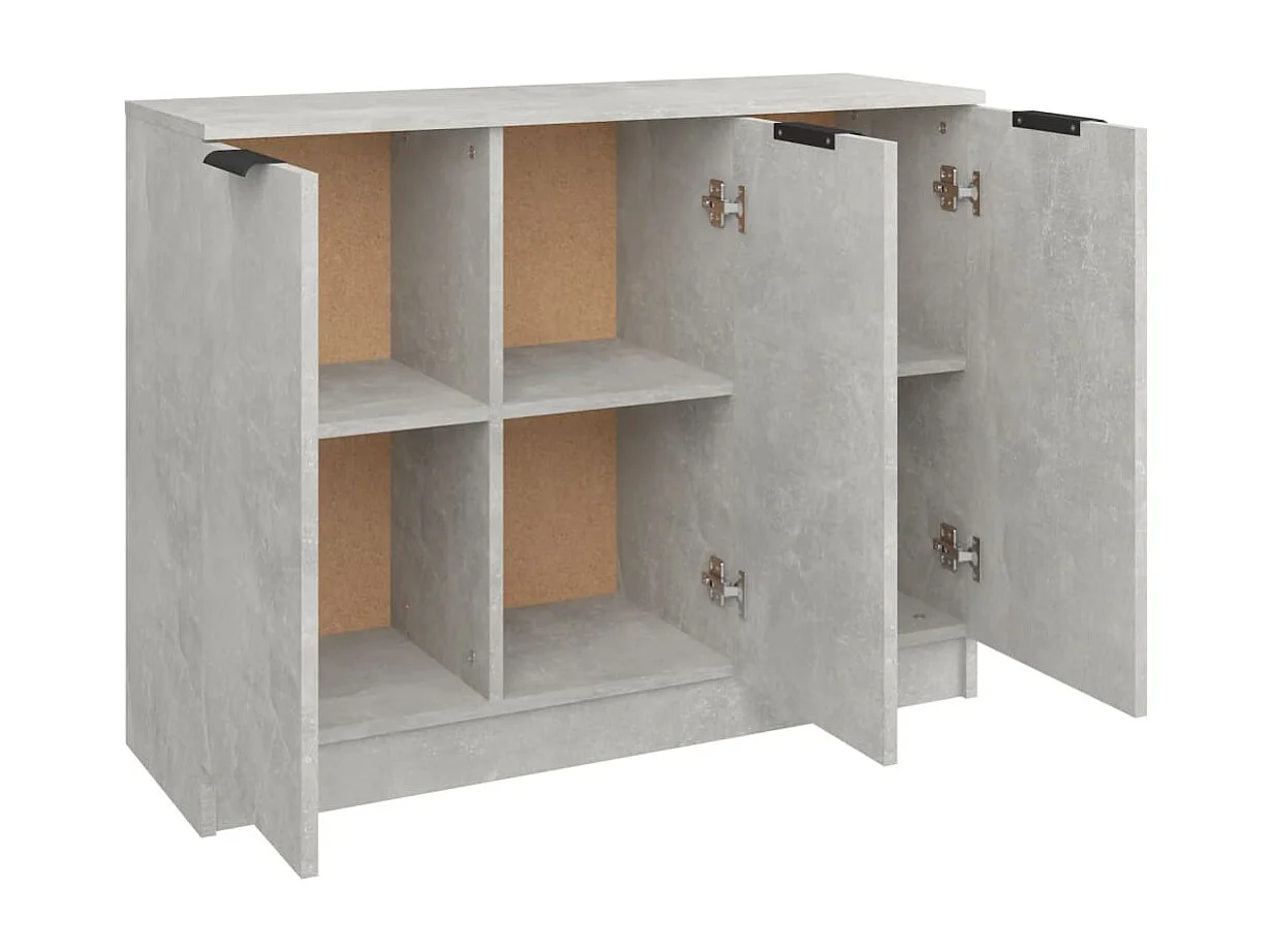 Dressoir 90,5x30x70 cm bewerkt hout betongrijs