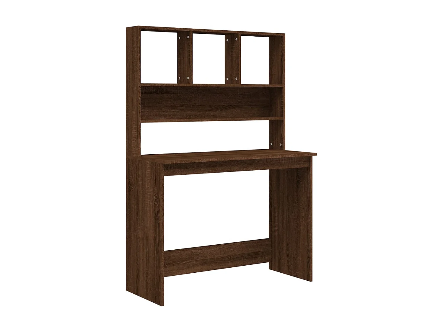Scrivania Mensole Rovere Marrone 102x45x148cm Legno Multistrato