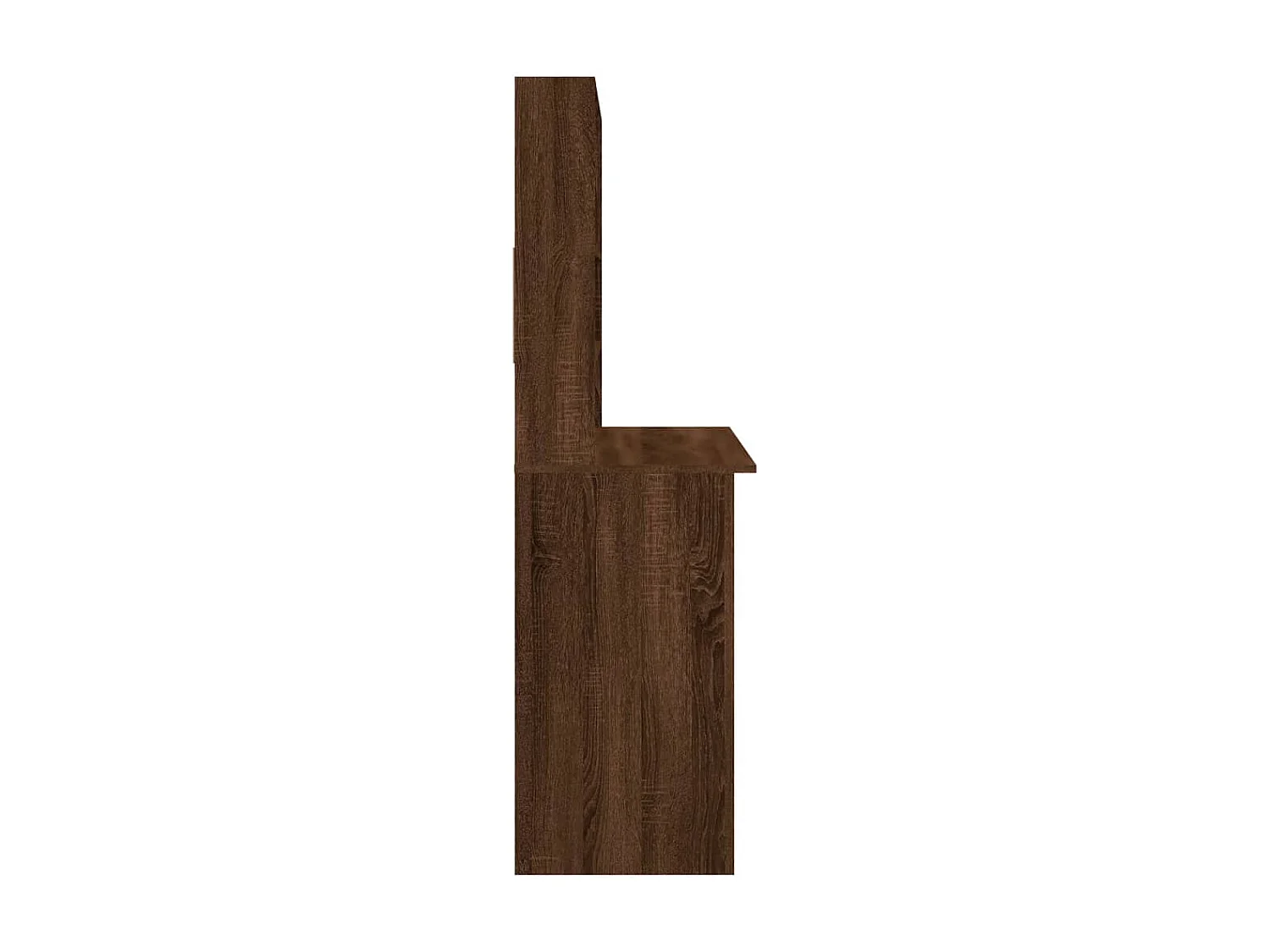 Scrivania Mensole Rovere Marrone 102x45x148cm Legno Multistrato