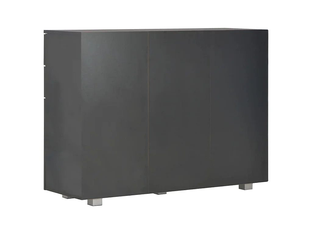 Aparador 107x35x80,5 cm preto brilhante