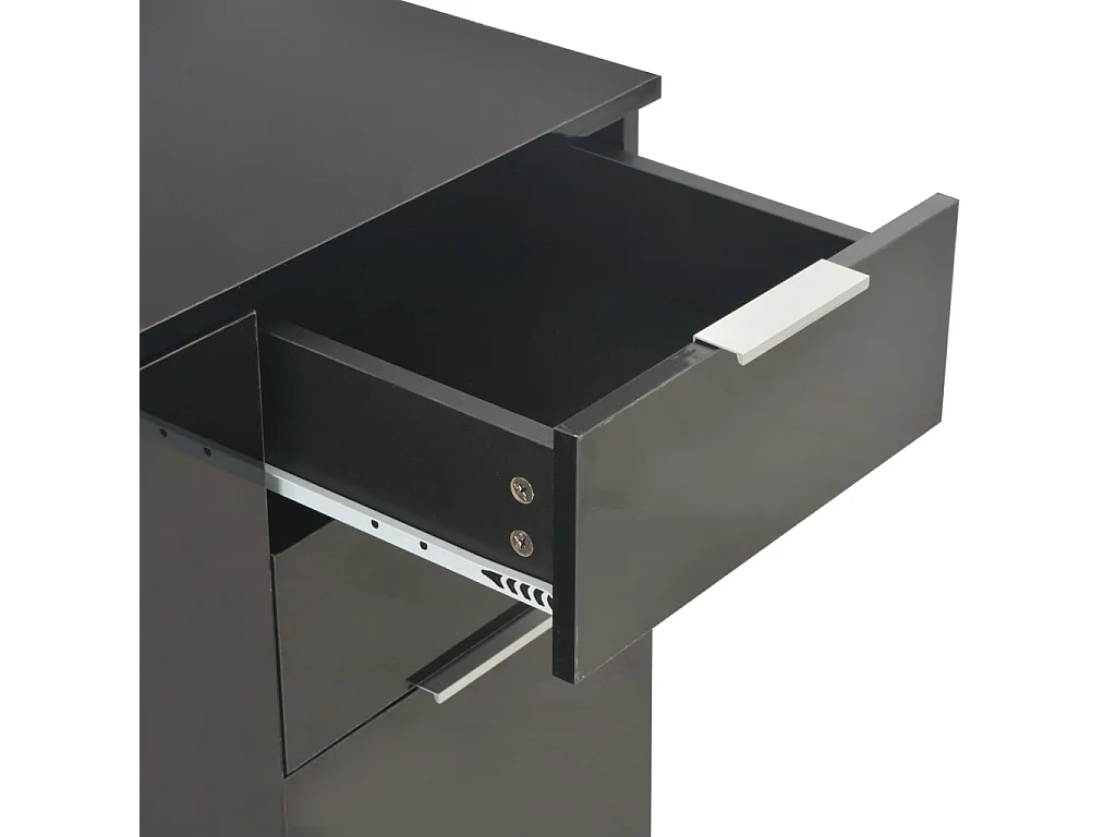 Aparador 107x35x80,5 cm preto brilhante