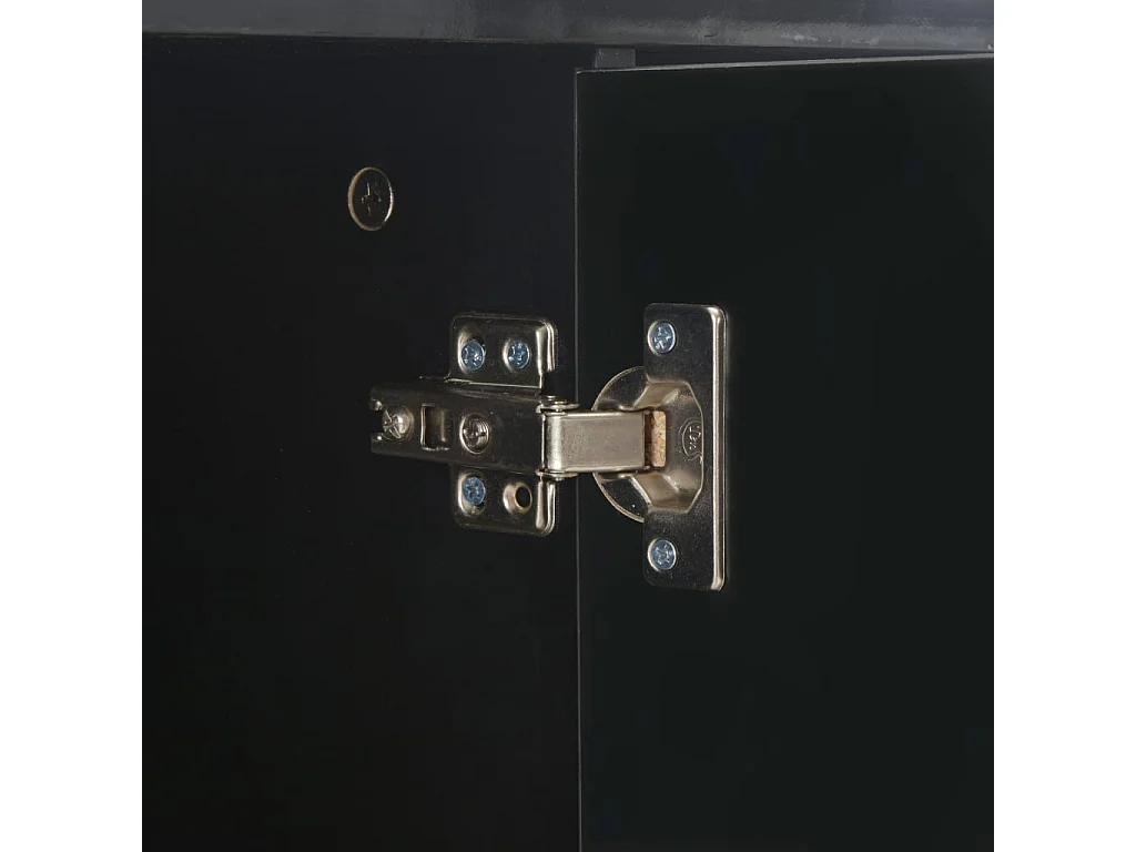 Aparador 107x35x80,5 cm preto brilhante