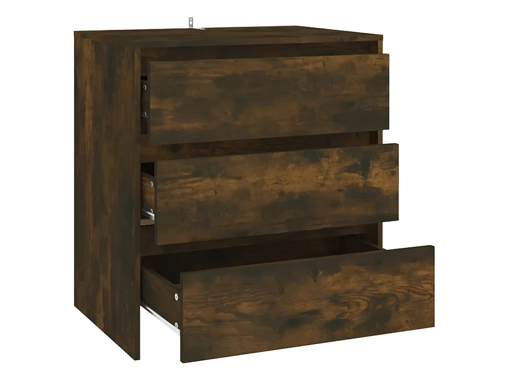 Buffet Chêne fumé 70x41x75 cm Bois d'ingénierie