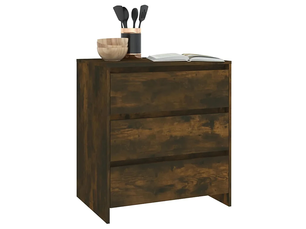 Buffet Chêne fumé 70x41x75 cm Bois d'ingénierie
