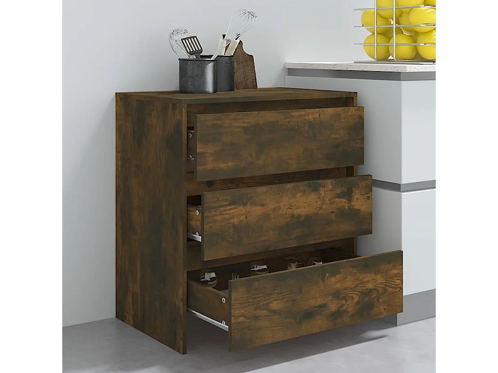 Buffet Chêne fumé 70x41x75 cm Bois d'ingénierie
