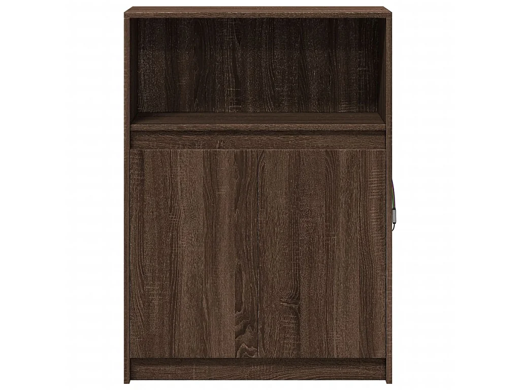 Buffet avec LED chêne marron 72x34x100 cm bois d'ingénierie